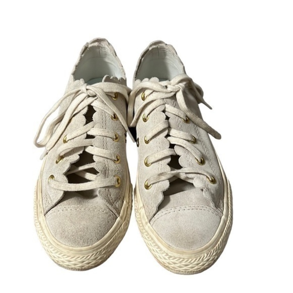 Converse size 1 leather light grey sneakers